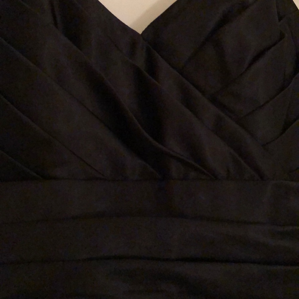 Black satin dress
